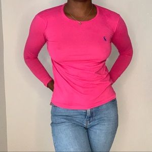 Ralph Lauren pink long sleeve shirt🍓